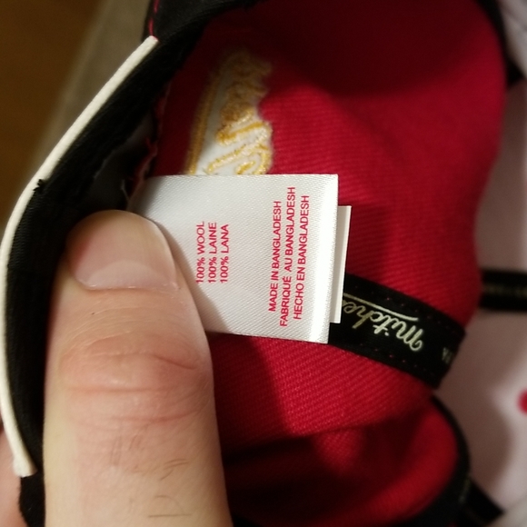 MITCHELL & NESS SIZE 7 FITTED HAT YELLOW RED RETRO THROWBACK ATLANTA HAWKS NBA - Picture 5 of 9